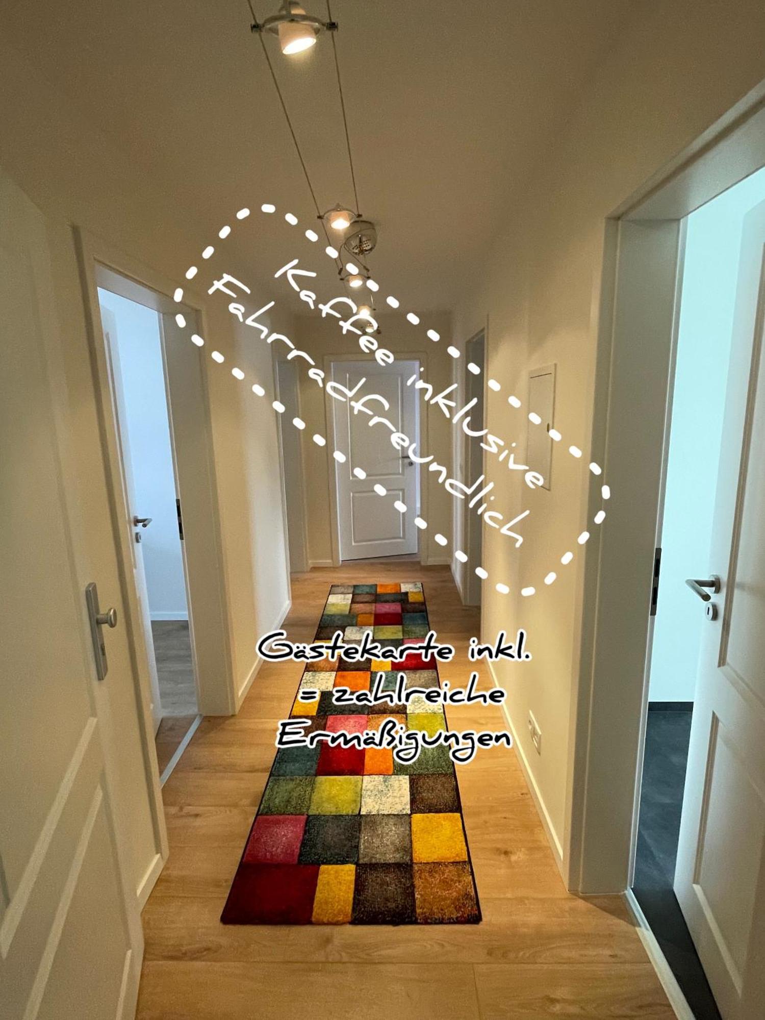 Schoene Neue 4 Zimmer Wohnung Mit Sued-Balkon Bis 8 Personen Naumburg  Eksteriør billede